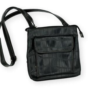 Relic Black Leather Cross Body Purse EUC